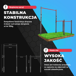 Drążek+poręcz do podciągania Zewnętrzny Ogrodowy-street workout KSOZ003