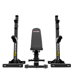 PÓŁPROFESJONALNY Zestaw ŁAWKA + Stojaki do ćwiczeń KSG018