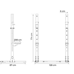STOJAKI Treningowe POD SZTANGĘ Przysiady z ASEKURACJĄ KSG005