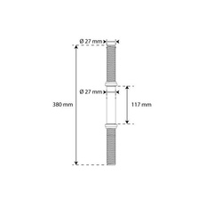 Hantla gryf krótki sztanga prosta 1szt. K-SPORT gryf - 38cm