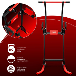 DRĄŻEK+PORĘCZE TRENINGOWE STACJONARNE DO ĆWICZEŃ PODCIĄGANIA MFX005