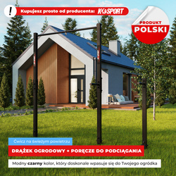 Drążek+poręcze do podciągania zewnętrzny ogrodowy-uchwyt na worek street workout  KSOZ002