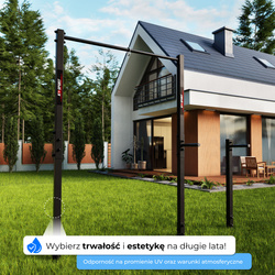 Drążek+poręcze do podciągania zewnętrzny ogrodowy-uchwyt na worek street workout  KSOZ002