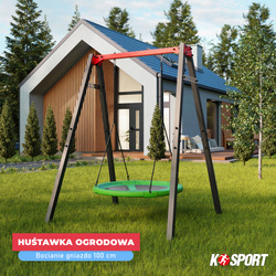 HUŚTAWKA OGRODOWA dla dzieci BOCIANIE GNIAZDO STELAŻ  KSOZ016 MAX FUN