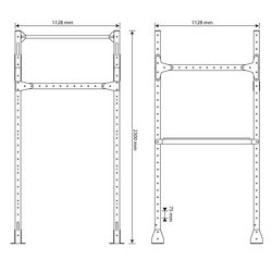 Klatka FULL RACK SEMI-PRO wielofunkcyjna do ćwiczeń  K-SPORT  KSG025