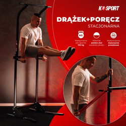 Poręcze do ćwiczeń brzucha dipów drążek do podciągania stacjonarny K-SPORT MFX004