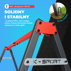 Modułowa huśtawka ogrodowa ze zjeżdżalnią bocianie gniazdo KSOZ021