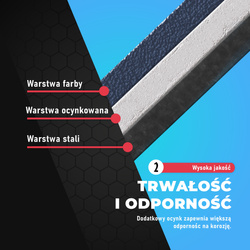 STELAŻ STALOWY hamaka KSOZ017 OCYNKOWANY OGRODOWY