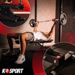 Dwustronnie regulowana Ławka Treningowa ławeczka do ćwiczeń Wyciskania Pod Sztangę KSG003 