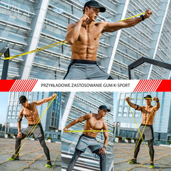 Power Band 4 - Wzmocniona Guma Treningowa K-SPORT CZERWONA 7-16 KG