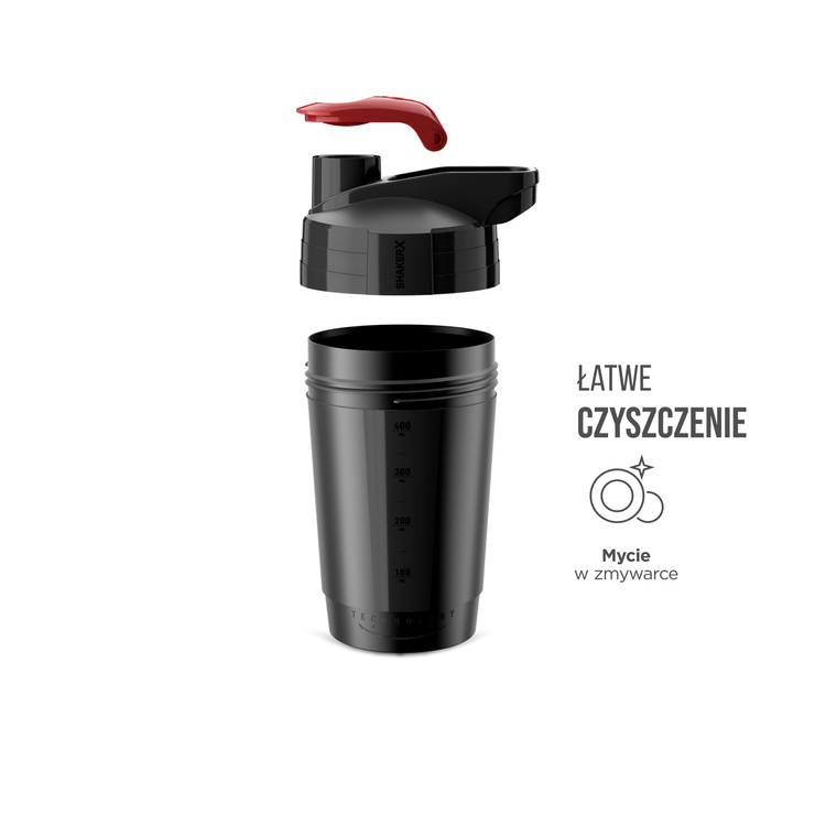 SHAKER 400ml - Circle technology SHK005, Czarny