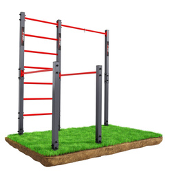 Drążek + Poręcz + Drabinka, zewnętrzny do podciągania uchwyt na worek -plac street workout  KSOZ007