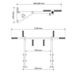 Drążek do ćwiczeń podciągania ścienny KSH050