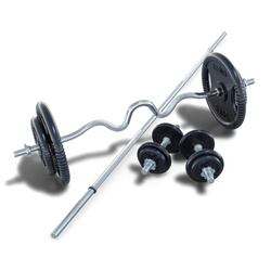 Zestaw KSSL112 Ławeczka + Sztangi + Obciążenia 95kg