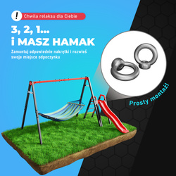 Modułowa huśtawka ogrodowa ze zjeżdżalnią bocianie gniazdo KSOZ021