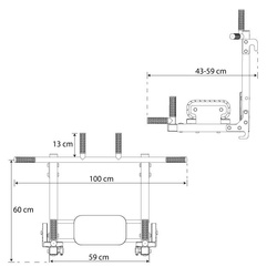 Drążek do ćwiczeń podciągania poręcz na drabinkę 2W1 KSSL080/2