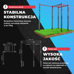 Drabinka POZIOMA zewnętrzna KSOZ009 + DRĄŻEK DO PODCIĄGANIA