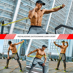 Power Band 4 - Wzmocniona Guma Treningowa K-SPORT CZERWONA 7-16 KG