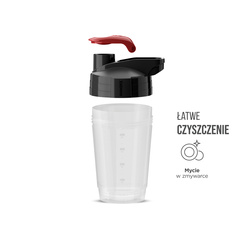 SHAKER 400ml - Circle technology SHK004, Biały