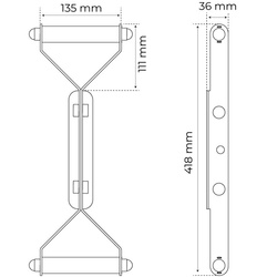 U005 Uchwyt drążek równoległy do wyciągu atlasu 