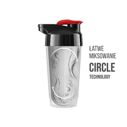 SHAKER 700ml - Circle technology SHK002, Biały/transparentny