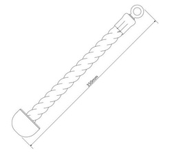 Uchwyt sznur do wyciągu atlasu do ćwiczeń TRICEPS 35cm UW10