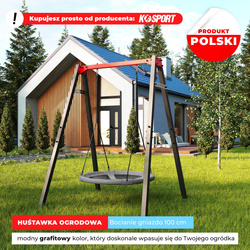 HUŚTAWKA OGRODOWA dla dzieci BOCIANIE GNIAZDO STELAŻ  KSOZ016 MAX FUN