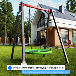 HUŚTAWKA OGRODOWA dla dzieci BOCIANIE GNIAZDO STELAŻ  KSOZ016 MAX FUN