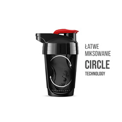 SHAKER 400ml - Circle technology SHK005, Czarny