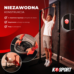 DRĄŻEK DO PODCIĄGANIA STACJONARNY STOJAKI + ASEKURACJA KSSL061 WYCISKANIE