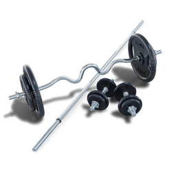 Zestaw KSSL112 Ławeczka + Sztangi + Obciążenia 95kg