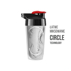 SHAKER 700ml - Circle technology SHK002, Biały/transparentny