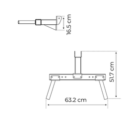 Poręcz DIP do KLATKI/RACKA KSG027
