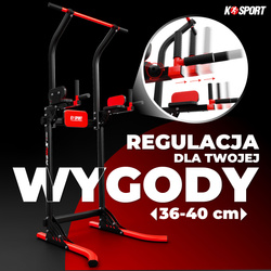 DRĄŻEK+PORĘCZE TRENINGOWE STACJONARNE DO ĆWICZEŃ PODCIĄGANIA MFX005