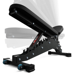 PÓŁPROFESJONALNY Zestaw ŁAWKA + Stojaki do ćwiczeń KSG018