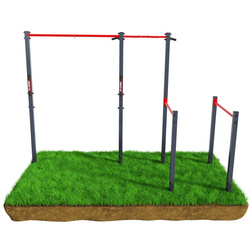 Drążek ogrodowy stacjonarny zewnętrzny + poręcze drabinką MONKEYBAR-street workout  KSOZ005