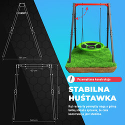HUŚTAWKA OGRODOWA dla dzieci BOCIANIE GNIAZDO STELAŻ  KSOZ016 MAX FUN