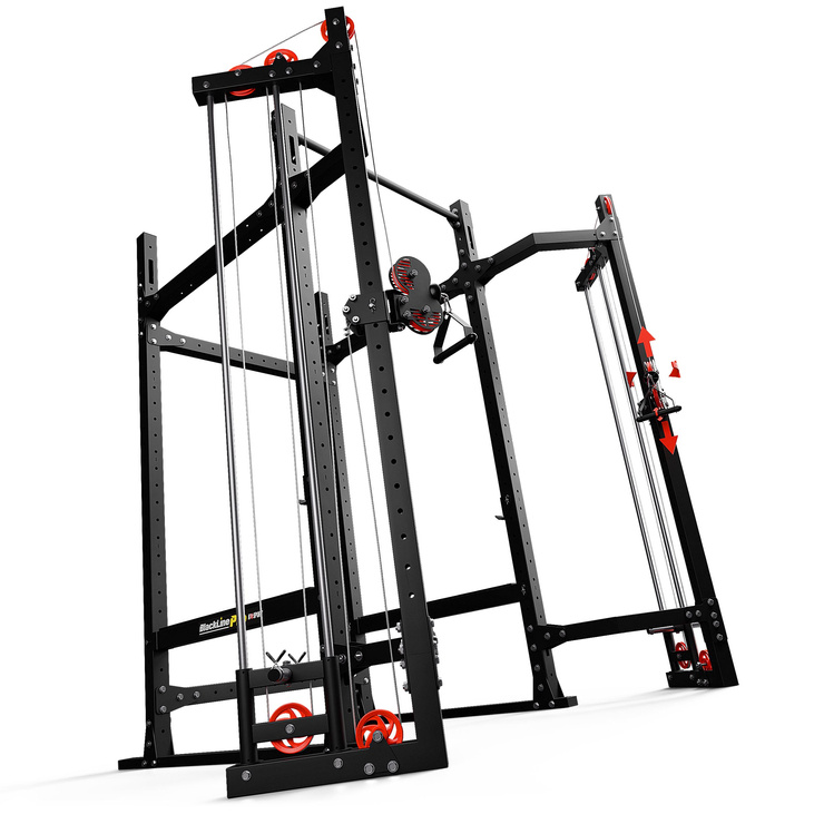 Klatka wolnostojąca FULL POWER RACK SEMI-PRO wielofunkcyjna do ćwiczeń Z BRAMĄ KSG033
