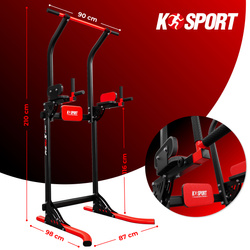 DRĄŻEK+PORĘCZE TRENINGOWE STACJONARNE DO ĆWICZEŃ PODCIĄGANIA MFX005