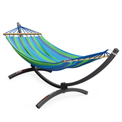 HAMAK + STELAŻ STALOWY KSOZ017 OGRODOWY DWUOSOBOWY OCYNKOWANY K-SPORT