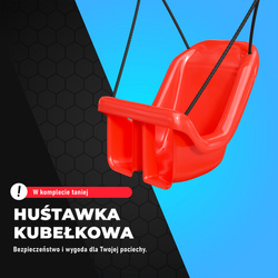 MINI METALOWY STELAŻ + HUŚTAWKA KUBEŁKOWA K-SPORT KSOZ023 SUPER FUN