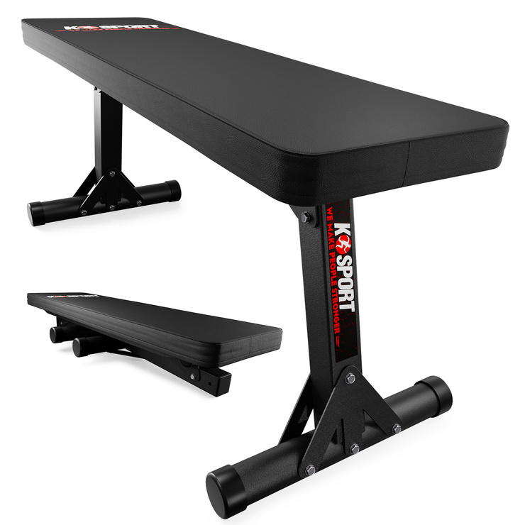 ŁAWKA Treningowa PROSTA składana DO WYCISKANIA, POD SZTANGĘ, MAX 175 KG KSH024