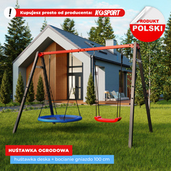 HUŚTAWKA OGRODOWA dla dzieci BOCIANIE GNIAZDO STELAŻ podwójny  Super Fun