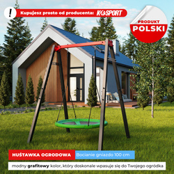 HUŚTAWKA OGRODOWA dla dzieci BOCIANIE GNIAZDO STELAŻ  KSOZ016 MAX FUN