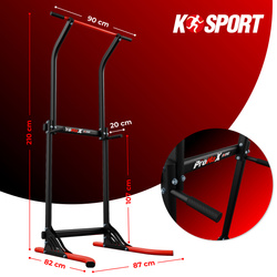 Poręcze do ćwiczeń brzucha dipów drążek do podciągania stacjonarny K-SPORT MFX004