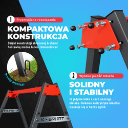 MINI METALOWY STELAŻ + HUŚTAWKA KUBEŁKOWA K-SPORT KSOZ023 SUPER FUN