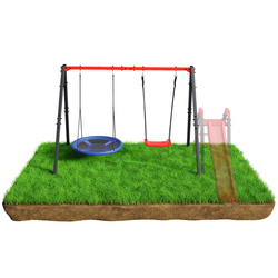 HUŚTAWKA OGRODOWA dla dzieci BOCIANIE GNIAZDO STELAŻ podwójny  Super Fun