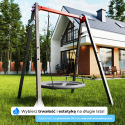 HUŚTAWKA OGRODOWA dla dzieci BOCIANIE GNIAZDO STELAŻ  KSOZ016 MAX FUN