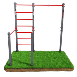 Drążek + Poręcz + Drabinka, zewnętrzny do podciągania uchwyt na worek -plac street workout  KSOZ007