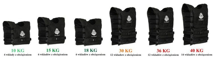 Kamizelka treningowa do ćwiczeń OBCIĄŻENIOWA Z obciążeniem 1-10 KG